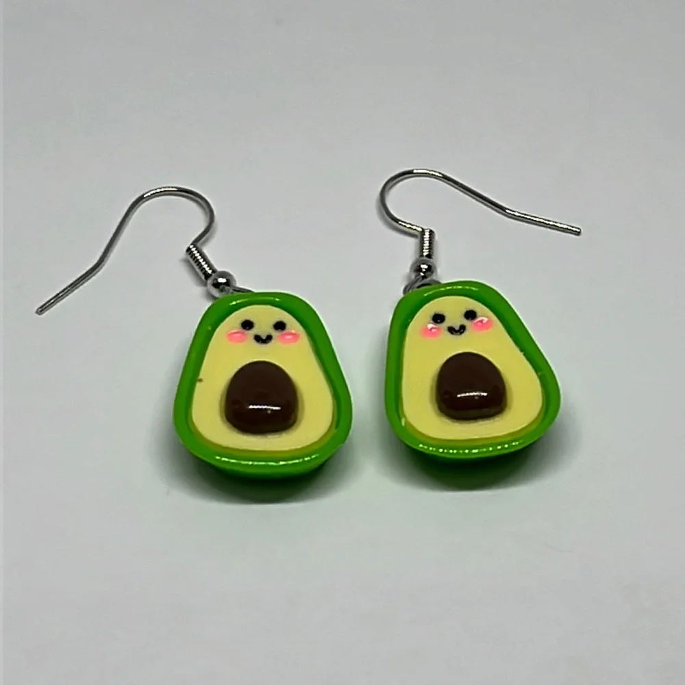 Earrings Avocado Cute Kawaii‎